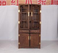 中式古典实木书柜 仿古书房办公家具雕花书橱书柜组合