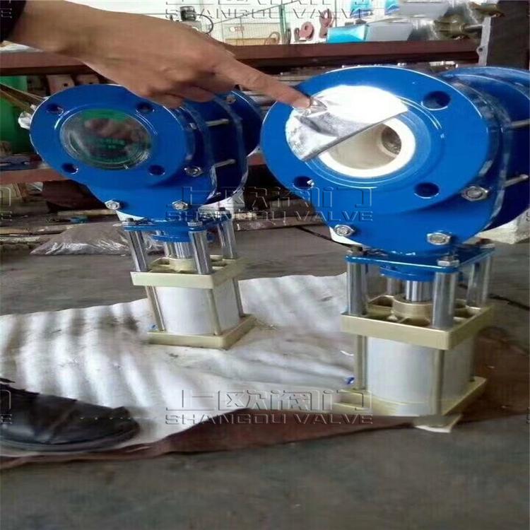 Z644TC气动陶瓷双闸板出料阀