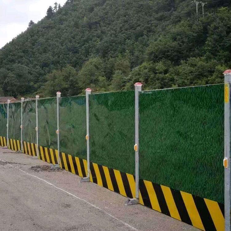 小草围挡 建筑道路隔离工地市政彩钢板围挡 打围小草铁皮彩钢围挡