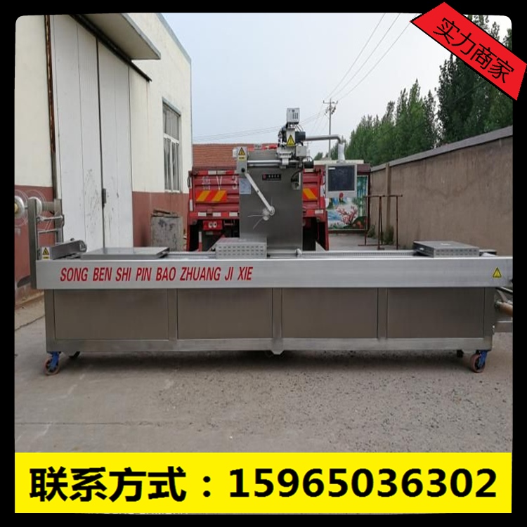 鲍鱼真空连续包装机 大虾全自动真空包装机 拉伸膜真空包装机全自动一体化设备流水线