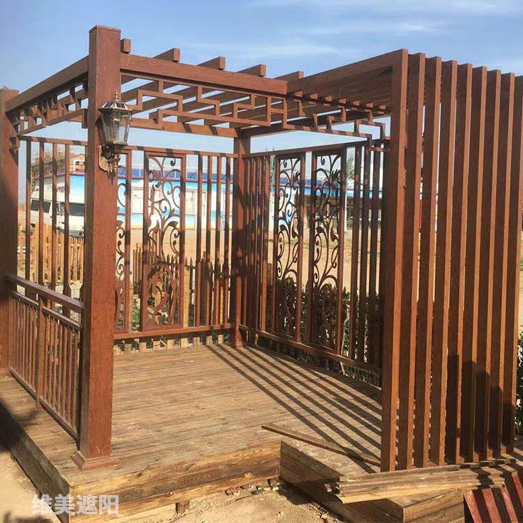 仿古凉亭 小区一楼花园遮阳亭 石家庄铝合金凉亭价格