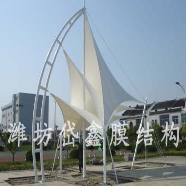 小区自行车棚 游乐场遮阳棚 海边遮阳伞 膜结构遮阳伞