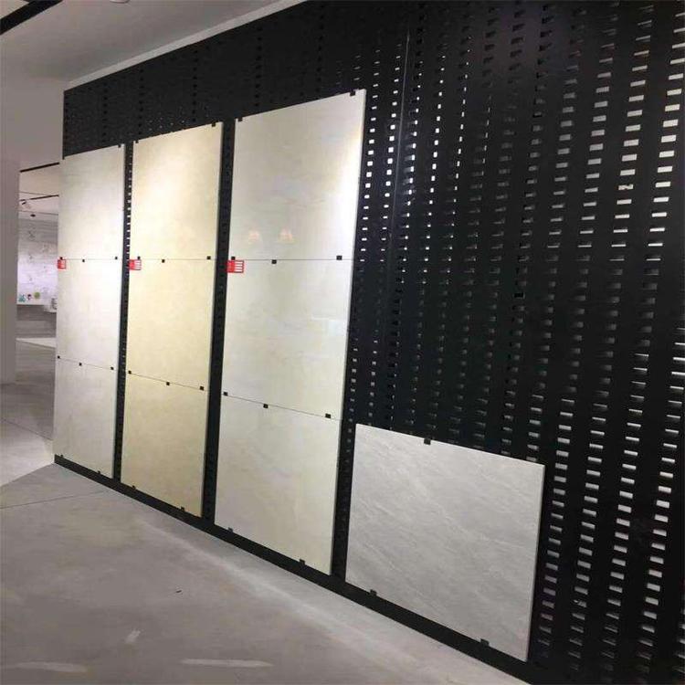 冲孔直板洞洞板无缝挂砖展示架石材陶瓷样品瓷砖展架