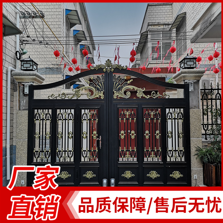 厂家直销欧式铝艺大门 铝艺别墅大门定制
