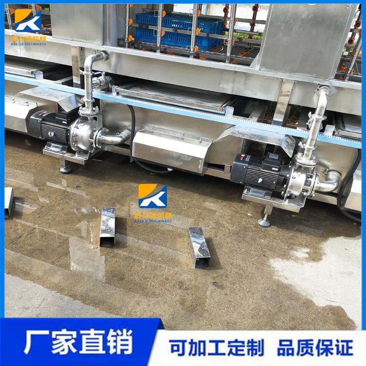 生产隧道式周转筐清洗机 辣椒筐托盘洗框机 不锈钢高于喷淋洗箱机