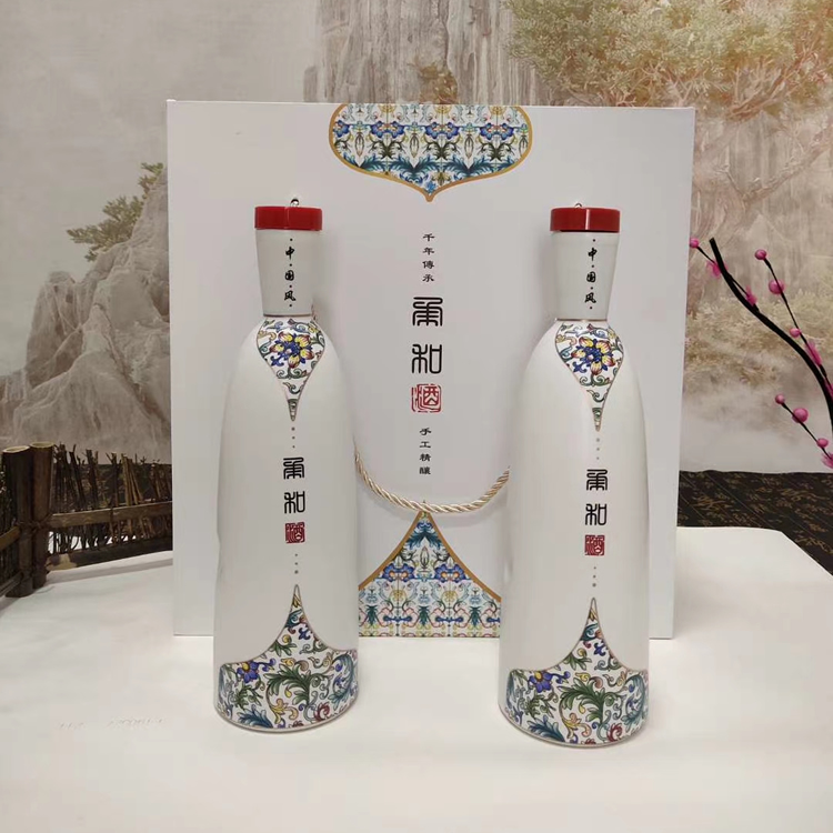 500ML烤花酒瓶厂家 大量现货供应 富兴酒类包装