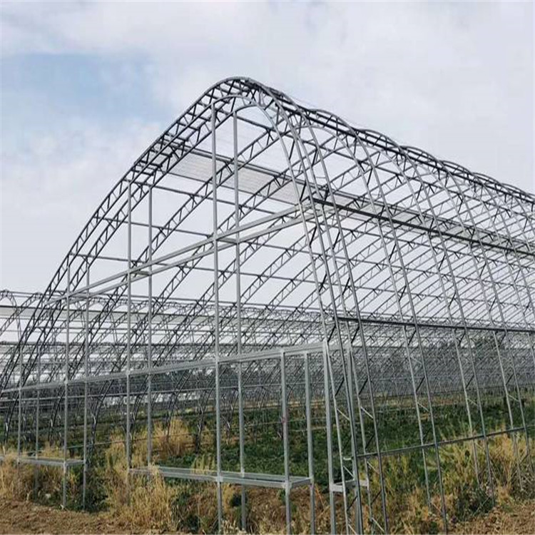 几字形骨架大棚 双拱双模大棚骨架建造 温室骨架厂家 北方