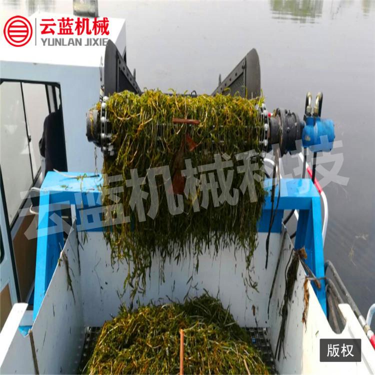 云蓝安徽全自动水葫芦打捞船  液压割草船 保洁船 垃圾打捞船