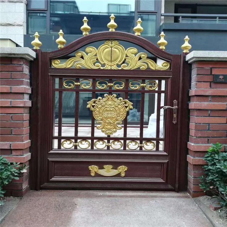 铝艺大门 欧式铝艺推拉门 铝艺庭院双开门 铝合金防盗安全门