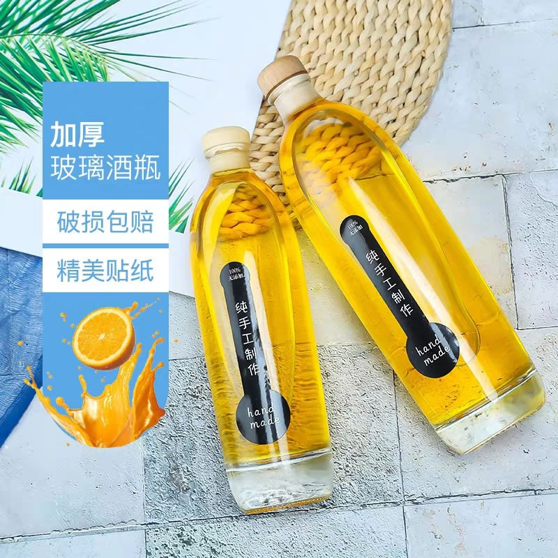 自制食用油玻璃瓶  郓城富兴酒类包装