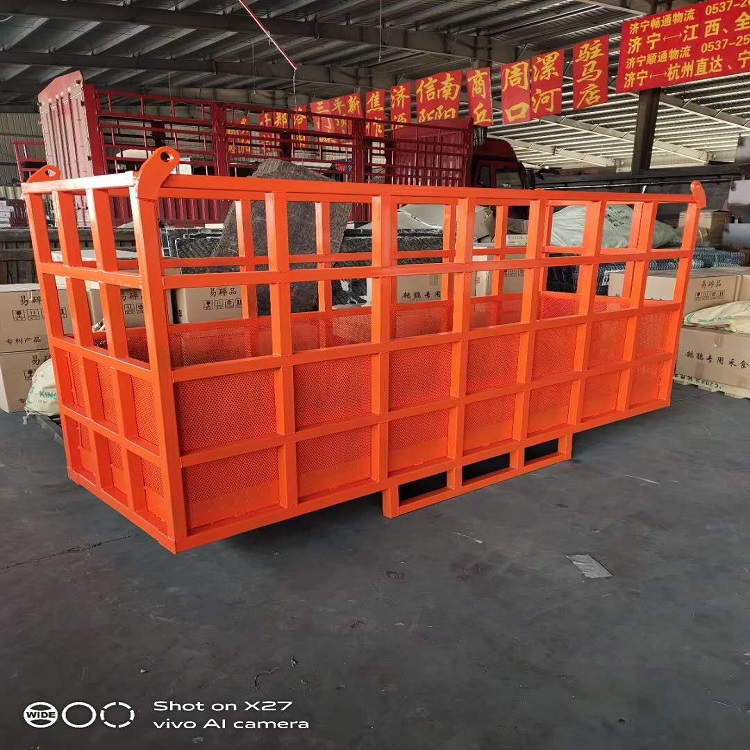欧拓高空作业吊车吊篮 吊车起重机吊笼 建筑施工旋转吊篮