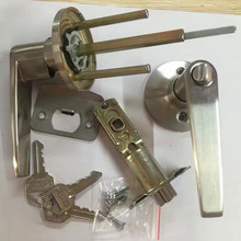 三柱式球锁 彩钢板门锁 塑钢门锁 三插把手锁