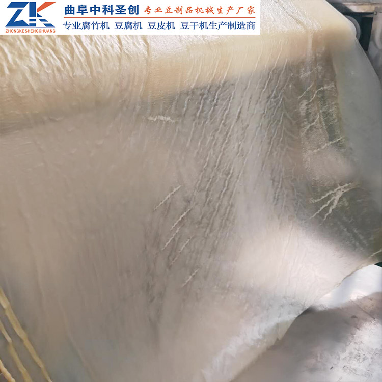 大型腐竹油皮生产线厂家 曲阜中科圣创腐竹机 自动揭皮油皮机