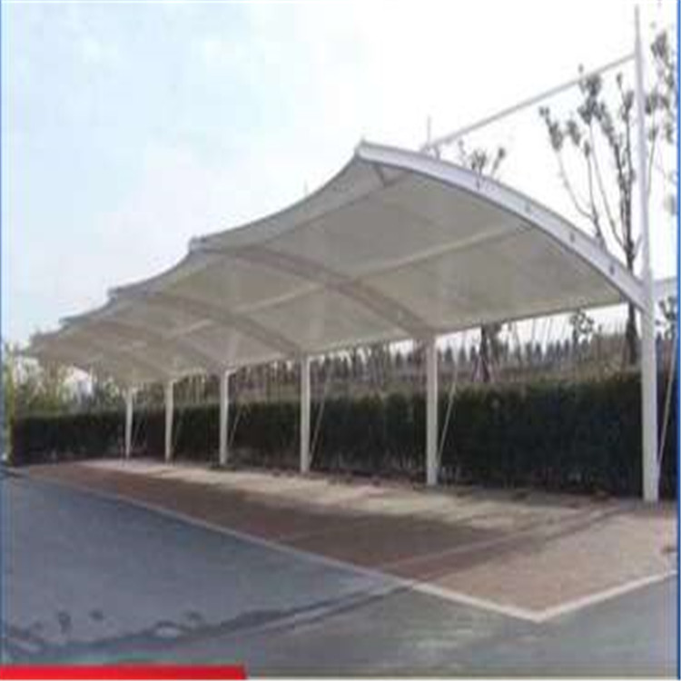 小区停车棚车棚膜结构停车棚 大型停车场车棚单排汽车停车棚停车棚