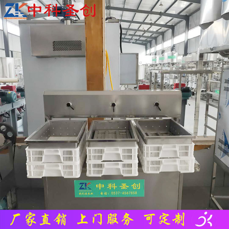 山东大豆腐生产线厂家 自动磨浆煮浆豆腐机 自动化豆腐机