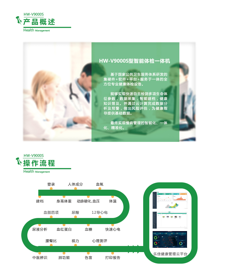 基本公卫体检一体机 公共卫生健康体检设备HW-V9000型