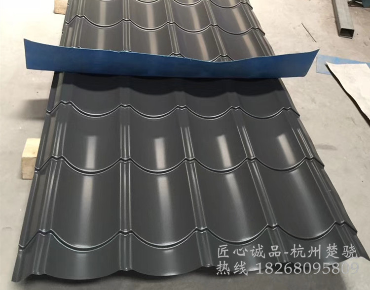 彩钢鱼鳞瓦 竹节瓦 金属小青瓦 中式一体仿古瓦