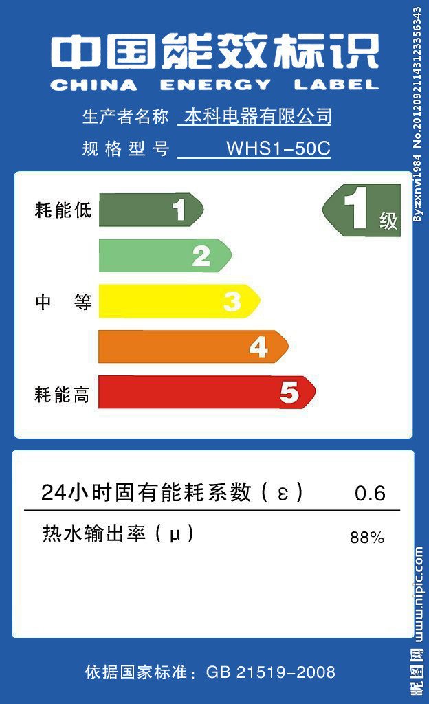 能效标识标准图片