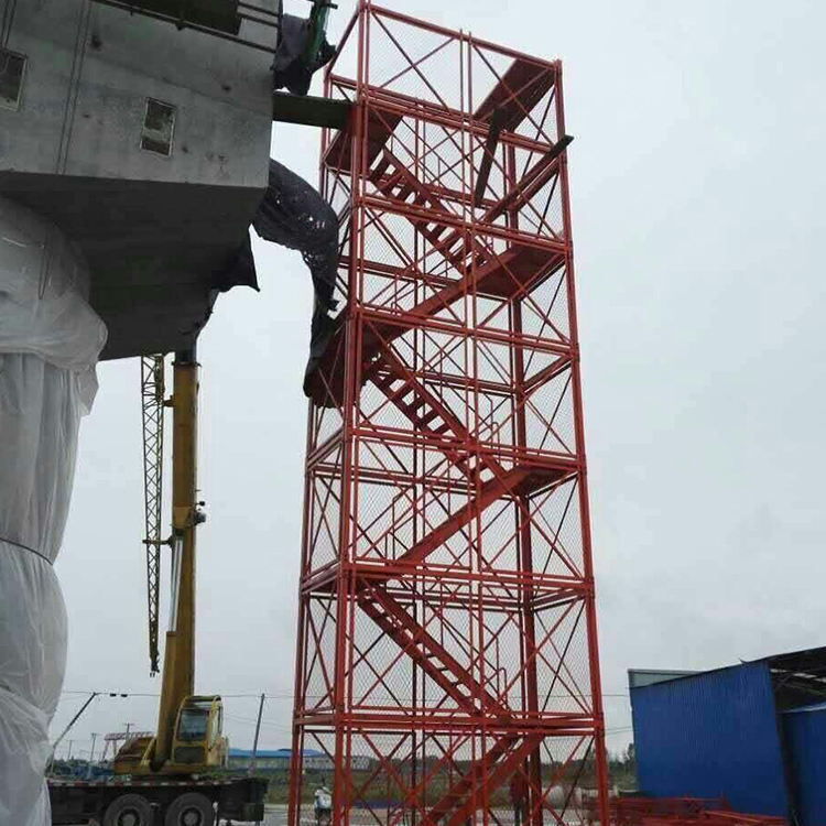 永邦建筑机械 建筑工地组合式梯笼 建筑用挂网式梯笼 组合框架式梯笼 欢迎订购