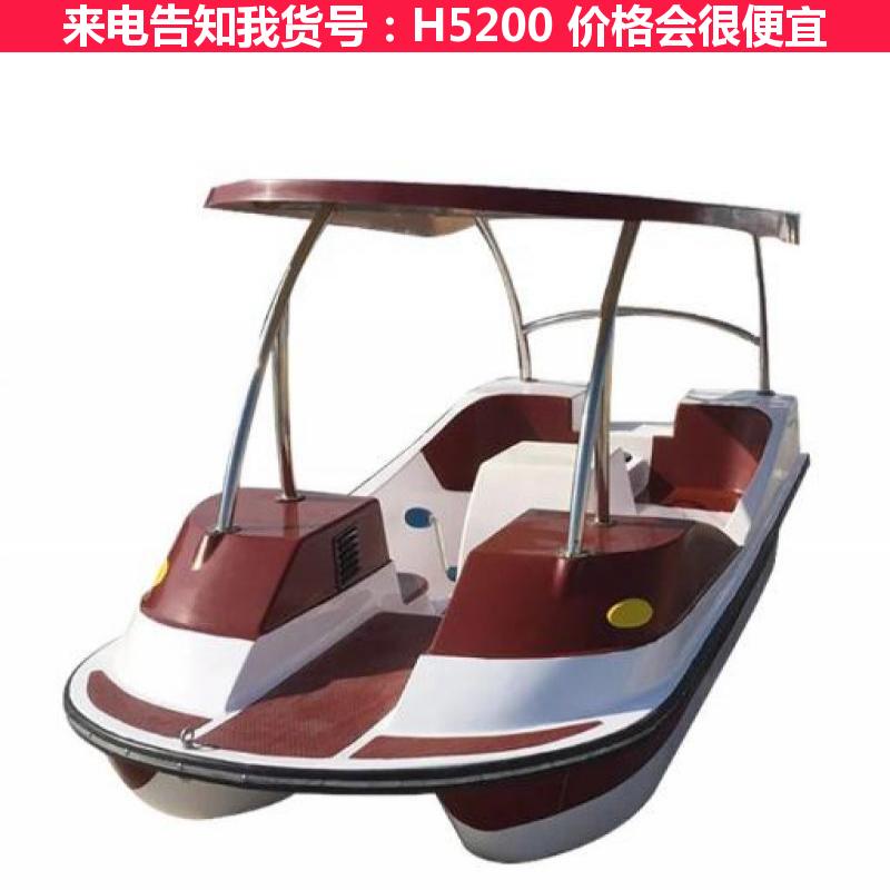 德科水上四人脚踏船龙造型 水上脚蹬船 脚踏休闲船货号H5200