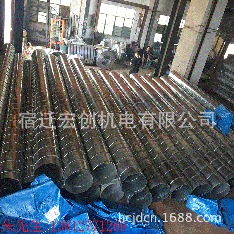 定做风管 通风管道 来尺定做 交期快 公差小 螺旋通风管道江苏厂家
