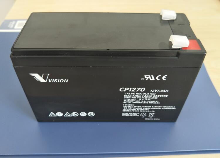 VISION威神蓄电池CP1270 12V7.0Ah铅酸免维护消防电梯ups外接