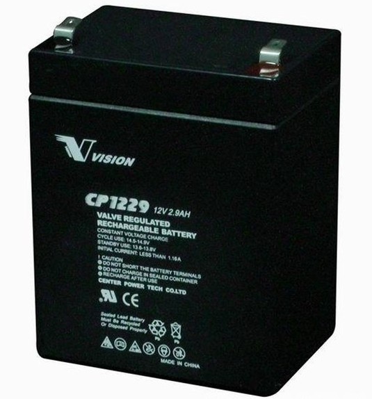 VISION威神蓄电池CP1229 12V2.9Ah内置/喊话器/精密设备/仪器电源