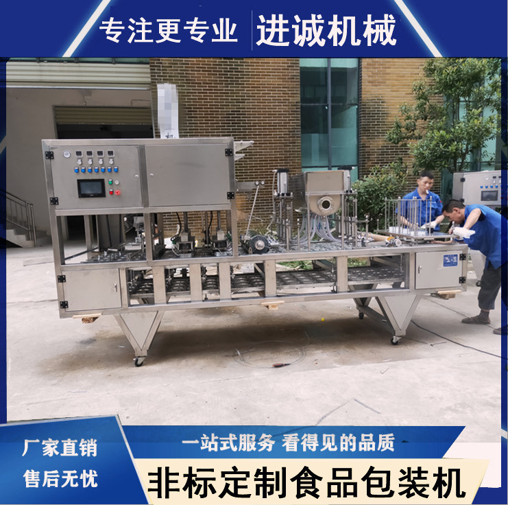 干果自动计量真空包装机 给袋式直线真空包装机 坚果 葡萄干定量灌装机 武汉进诚机械 