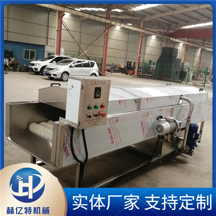 百香果毛辊清洗设备 柠檬毛刷清洗机 平行毛辊清洗机 赫亿特定制