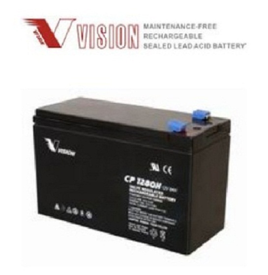 VISION威神蓄电池CP1280H 12V8.0Ah 消防应急灯通讯/童车医疗器械安防