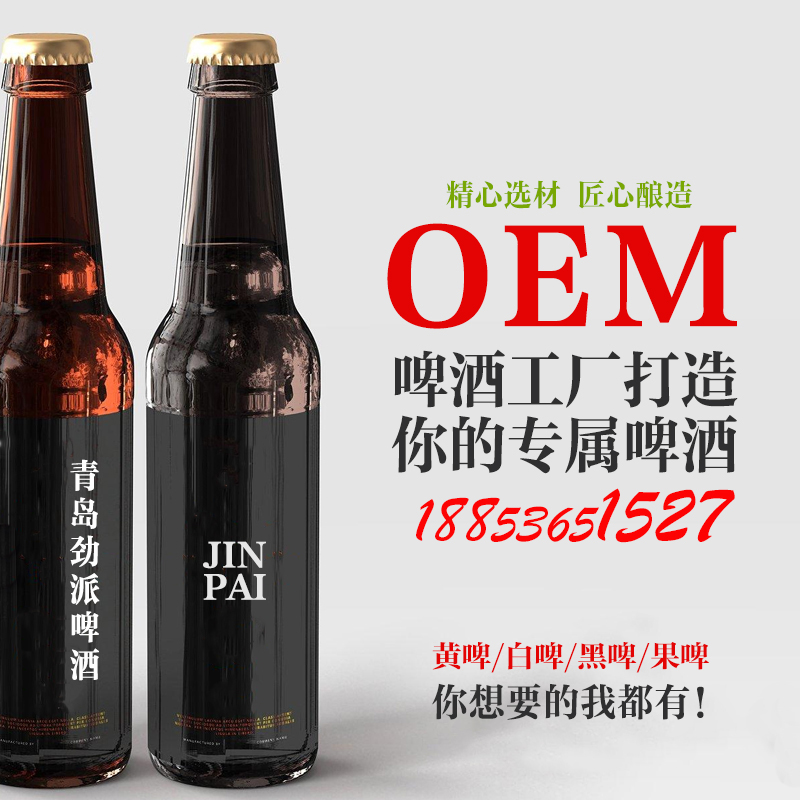 对接工厂精酿啤酒OEM贴牌定制 瓶装罐装桶装啤酒厂家直供品质保障