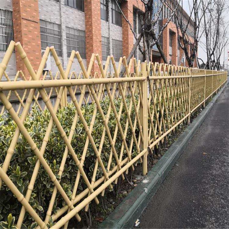 厂家定制不锈钢仿竹护栏 清新欧式绿色园艺景观仿竹护栏