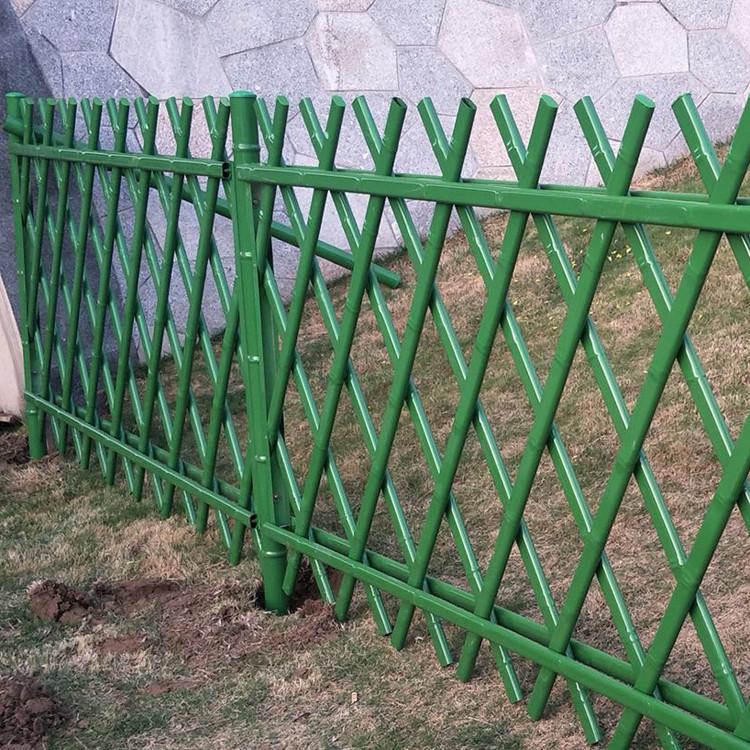竹篱笆伸缩建设 不锈钢仿竹护栏 别墅庭院隔离栏 