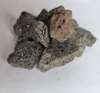 3-5公分火山岩过滤生活废水 生物挂膜滤料用黑色颗粒火山岩