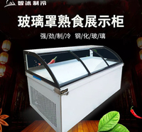 熟食店立式展示柜直冷凉菜柜圆弧玻璃推拉保鲜柜智冰定制