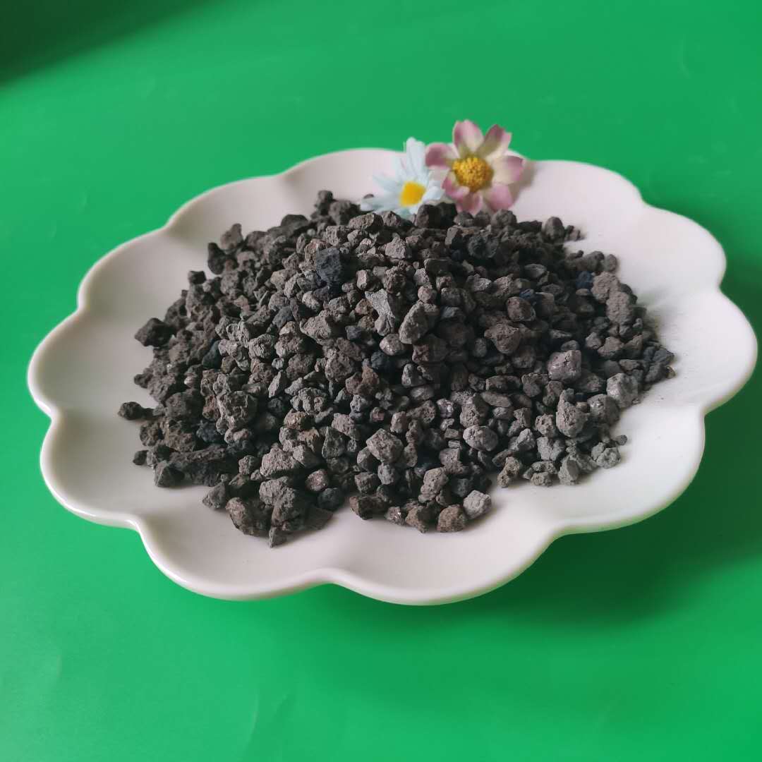 水处理用3-5mm海绵铁滤料 黑色颗粒海绵铁开碧源现货