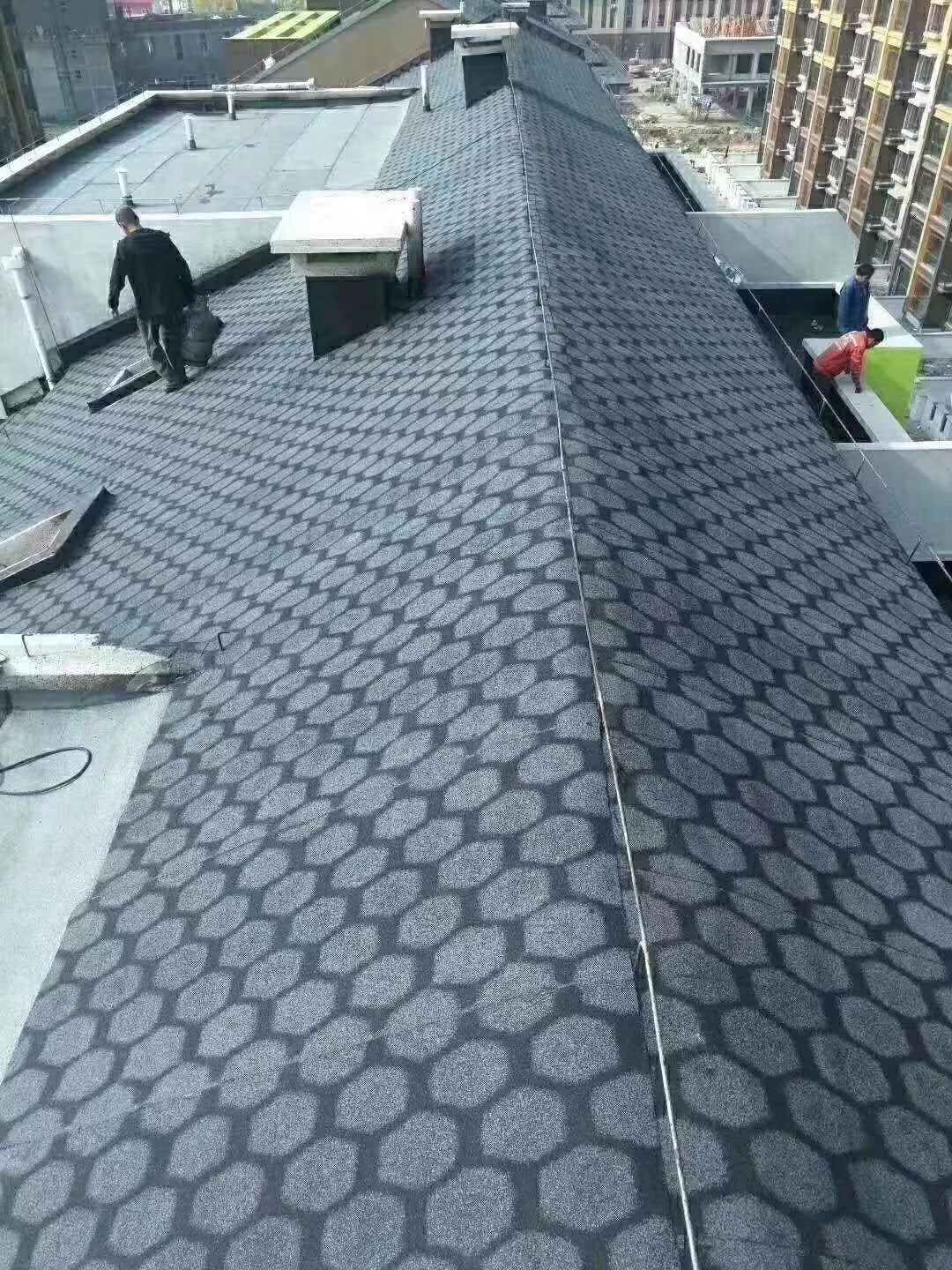 多彩立体防水卷材装饰型防水防潮材料 3D立体彩砂防水卷材 别墅瓦木屋油毡瓦斜屋面用国标不掉颜色