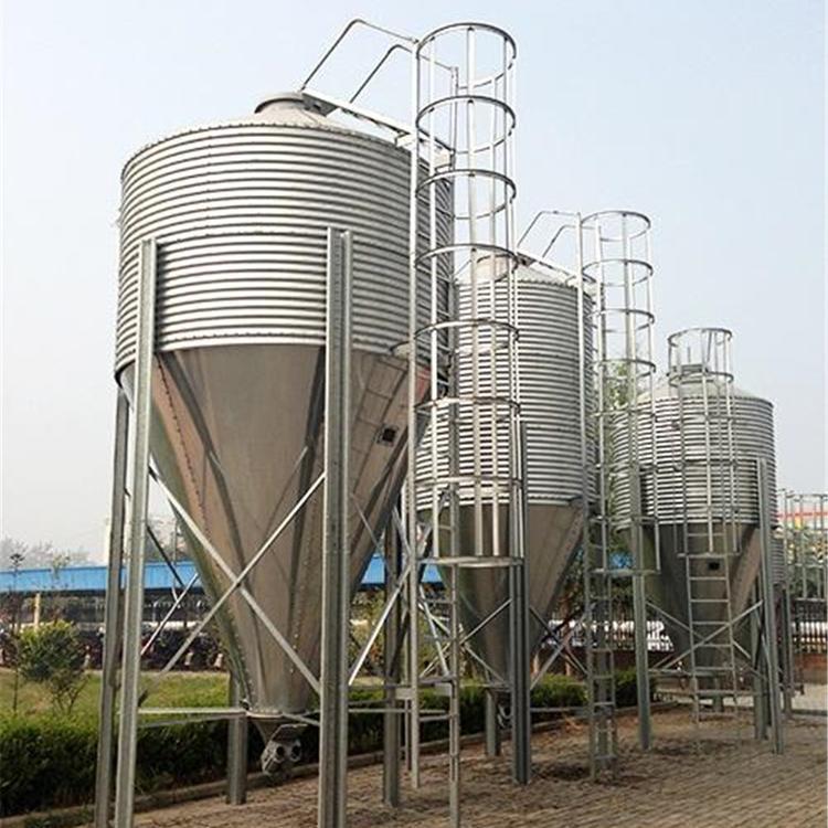 正茂耐酸碱镀锌料塔  养猪厂储料喂料设备20吨镀锌料塔