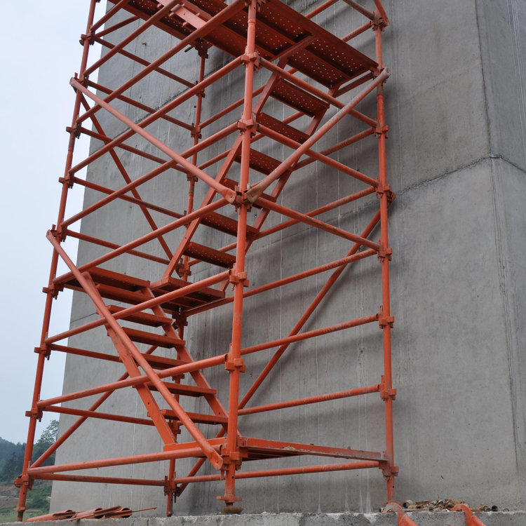 建筑施工框架式爬梯挂网式安全爬梯 75型安全爬梯 桥梁施工安全爬梯