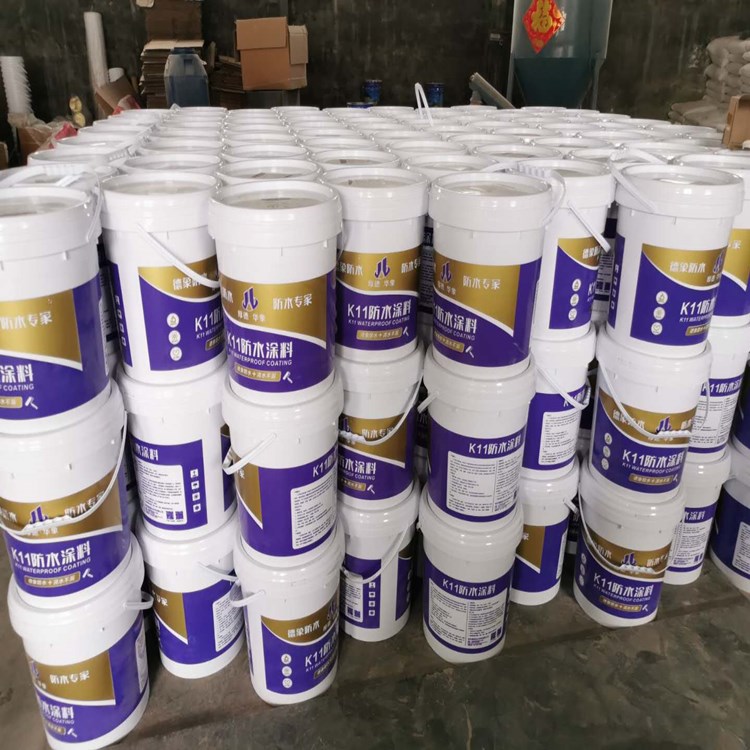 厂家直供厨房卫生间屋顶堵漏产品  k11聚合物防水浆料    高弹性K11防水涂料 