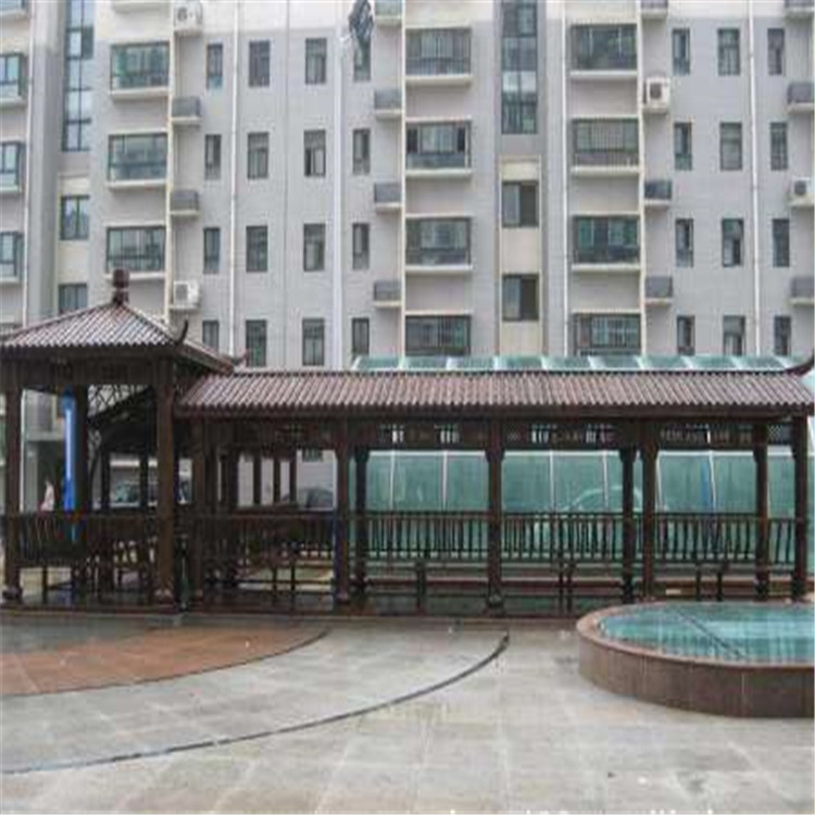 强云 厂家施工 古建长廊 彩绘游廊 水泥长廊