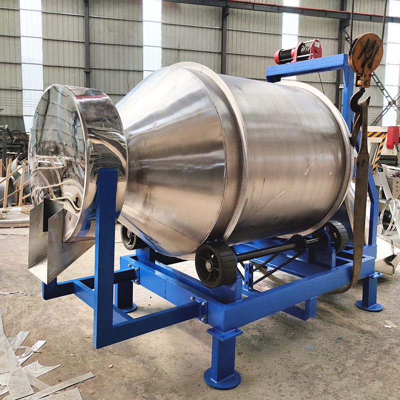 定制食品搅拌机不锈钢牛肉干腌制搅拌机卧式滚筒咸菜拌料机休闲食品裹粉搅拌机