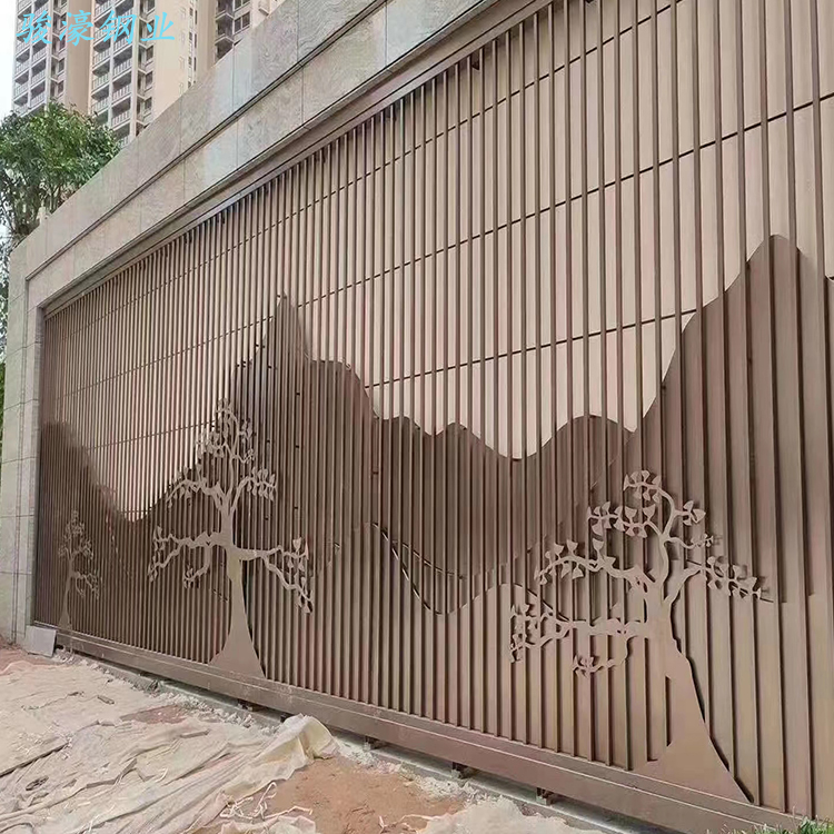骏濠厂家专业定制高档不锈钢屏风山水画定制设计焊接加工