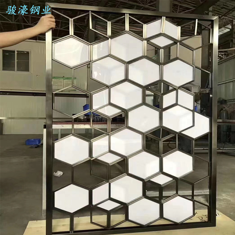 佛山 厂家直供新中式现代不锈钢金属屏风制品，来图定制设计焊接加工
