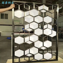 佛山 厂家直供新中式现代不锈钢金属屏风制品，来图定制设计焊接加工