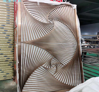 定制仿古玫瑰金不锈钢金属屏风 家装客厅隔断风水 玄关屏风定制