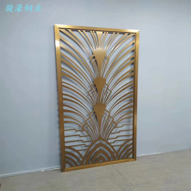 不锈钢屏风 304不锈钢管焊接屏风 钛金金属屏风隔断定制