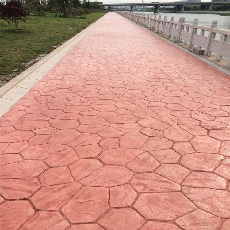 压模地坪压花地坪 印花路面  压模地坪厂家 颜色多种 全国包邮 专业地坪生产厂家