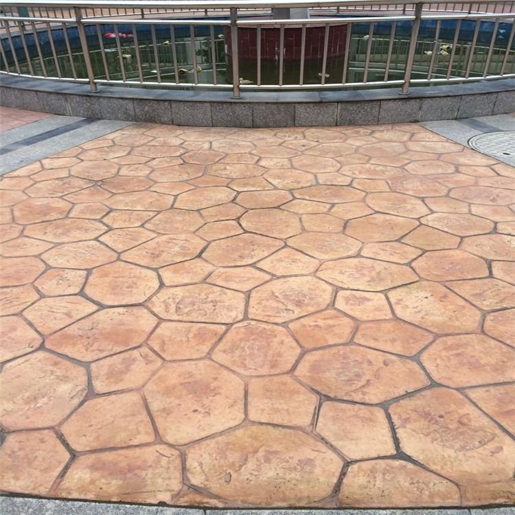 压模地坪压花地坪 印花路面  彩色压 压模地坪厂家 颜色多种 全国包邮 专业地坪生产厂家