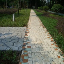 彩色水泥路面 彩色混凝土压花路面 混凝土路面压纹机 苏州首晨 